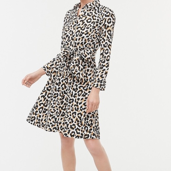 J. Crew Dresses & Skirts - J.Crew Animal Print Shirt Dress